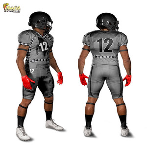 Conjunto de camisetas de fútbol americano con logotipo personalizado de alta calidad, kits de sublimación de malla de equipo transpirable para uso deportivo de talla grande XL - Product Image 3