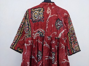 Indian <b>Kantha</b> Tops Handmade Top Cotton <b>Kantha</b> Kediya <b>Jacket</b> Unique Style Top <b>Kantha</b> <b>Jacket</b> - Product Image 6
