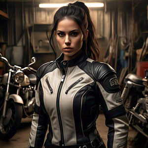 High Quality Vintage <b>Leather</b> Motor Jackets Women Slim Fit Chest Pocket Stand Motor <b>Bike</b> <b>Leather</b> Jacket <b>Ladies</b> - Product Image 2