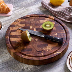 Tabla de Cortar Redonda de Acacia SMARTWOOD Gourmet Bistro, Resistente, para Conservar Alimentos - Product Image 1