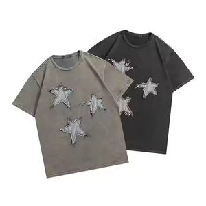 T-shirt personnalisé 100% coton surdimensionné pour hommes 250gsm grande taille poids lourd séchage rapide 3D conception d'épaule tombante pour Streetwear Fitness - Product Image 1