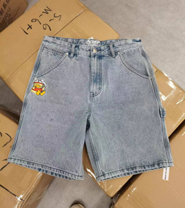 Short en jean délavé vintage de haute qualité pour hommes - Product Image 4