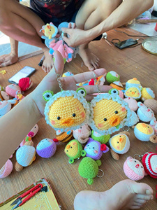 พวงกุญแจสัตว์เลี้ยงทำมือแบบมีอุปกรณ์เสริมในราคาประหยัด: พวงกุญแจโครเชต์สุนัขแมวขนาดเล็กดีไซน์น่ารักสำหรับการตกแต่งกระเป๋าเป้สะพายหลัง - Product Image 2