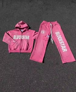 ชุดวอร์มสำหรับวิ่งชุดวอร์มกางเกงมีฮู้ดและกางเกงวอร์มสำหรับผู้ชายชุดวอร์มผ้าปักลาย - Product Image 4