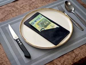 Soporte para menú, soporte para billetes, logotipo personalizado, soporte para cheque de restaurante, cheque de cuero genuino, presentador de invitados, soporte para billetes, 2017 - Product Image 4