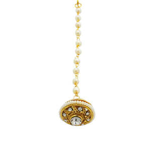 Apurva 1504108 perles élégantes pierre Maang Tikka bijoux en perles - Product Image 1