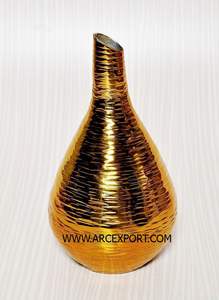 Home Decorative Simple Shiny Polished Flower <b>Vase</b> Elegant Look <b>Gold</b> Metal Flower <b>Vase</b> Floor <b>Vase</b> and Pots at Affordable Price - Product Image 3