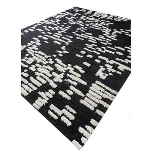 Zuri Hand Knotted Wool Rug Grey & Black AKWL-1798 New Abstract Rectangle <b>Hallway</b> Carpet for Home Living Room - Product Image 2