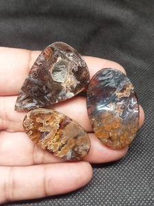 Gran oferta, piedra de cabujón de ágata pulida marrón Natural de alta calidad para anillos, colgantes, joyería artesanal disponible al por mayor - Product Image 3