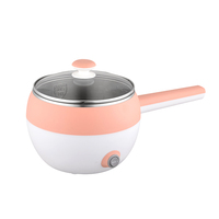 Poêle à frire électrique antiadhésive de 1.5 litres Cuisinière de voyage électrique avec vapeur pour pâtes, nouilles ramen, légumes, viande, œufs