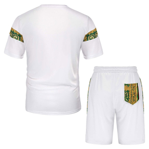 T-shirt blanc surdimensionné à manches courtes pour homme en tissu polyester/coton avec bordure contrastée, col rond, vêtement décontracté - Product Image 3