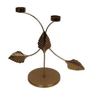 Bougeoir en laiton de conception dorée support décoratif fait à la main pour bougeoir de Noël et de festival - Product Image 2