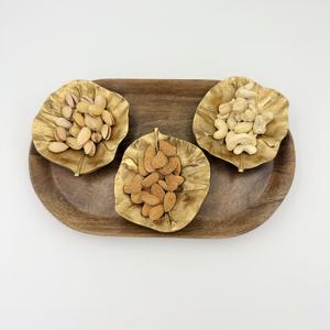 Bol de service en métal fait main pour fruits secs, décoration de table, fournisseur de bols en forme de feuille, design unique en métal fait main - Product Image 2