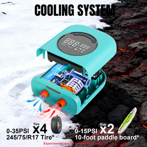 <span class=keywords><strong>Compresseur</strong></span> d'air électrique DC12V 50 PSI <span class=keywords><strong>avec</strong></span> écran LCD, pompe de gonflage 4 fois plus rapide pour planche à pagaie, <span class=keywords><strong>voiture</strong></span>, moto, vélo, tente et kayak - Product Image 6