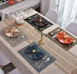 Ronds de serviette feuille d'or réglables meilleurs prix vaisselle porte-serviette décoratif pour les vacances ronds de serviette moulés décoratifs - Product Image 6