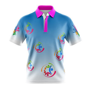 Polo de golf floral sublimado impreso con logotipo personalizado OEM 100% poliéster de secado rápido rendimiento ropa de golf polos - Product Image 6