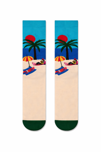 Chaussettes fantaisie en mélange de coton pour adultes, chaussettes décontractées à motifs colorés, vente en gros directe d'usine, exportation depuis Istanbul, Turquie - Product Image 6