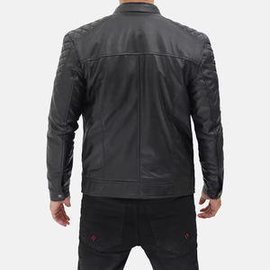 Chaqueta de Cuero para Hombre, Estilo Urbano Informal, Prenda de Cuero Genuino, Diseño Personalizado, Fabricación OEM al por Mayor - Product Image 4