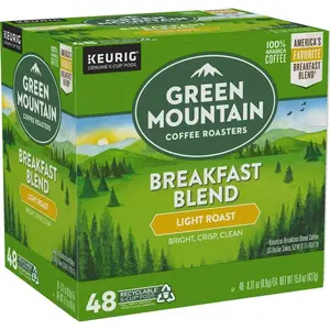 Torréfacteurs de café Green Mountain, mélange de petit-déjeuner, dosettes de café K-Cup à torréfaction légère, 48 pièces