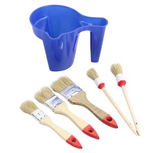 <b>Paint</b> <b>set</b> with container, 3 paintbrushes and 2 brushes (Mader 68119) - Product Image 1