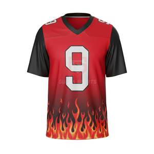 Custom American Football Jersey <b>Orange</b> Mesh Breathable Tackle Twill Number Pro Team Uniform Youth Adult Full Sublimation - Product Image 5