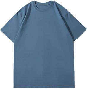 T-shirt à épaules tombantes 100% coton de haute qualité pour homme Tissu tricoté personnalisé - Product Image 1