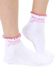 Calcetines deportivos personalizados con diseño de lazo con volantes Calcetines antideslizantes de algodón para mujeres bebé niño Pilates Yoga interior al por mayor - Product Image 2