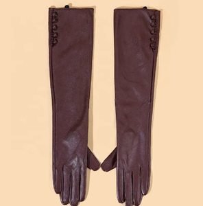 Gants en cuir longs et élégants pour femmes, gants d'hiver chauds et souples en PU à la mode - Product Image 3