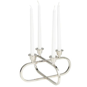Candélabre de luxe en aluminium argenté de qualité supérieure Décoration de maison et d'hôtel pour centre de table de mariage et Noël Meilleur prix - Product Image 4