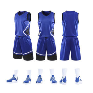 Uniforme de baloncesto personalizado Ropa deportiva Ropa de poliéster con diseño de logotipo de equipo Conjunto cosido para adultos - Product Image 1