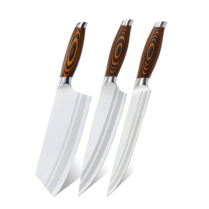 Ensemble de couteaux de chef professionnels en acier inoxydable durable, fabriqués à la main, avec lames pleine soie pour la découpe des aliments - Product Image 2