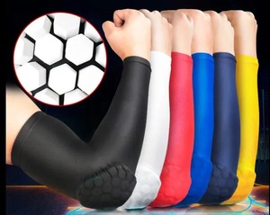 Coussinets multicolores en nid d'abeille, protège-coude élastique, équipement de protection, manchon de Support de Compression pour l'entraînement de basket-ball et de volley-ball - Product Image 2