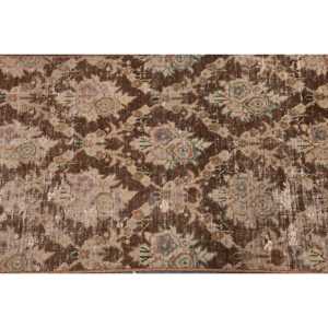 Turkish Rug, 1.8x9.6 ft Runner Rug, <b>Brown</b> Purple <b>Wool</b> Rug - Product Image 5