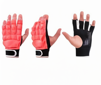 Gants de hockey sur gazon personnalisables : couleurs et matériaux sur mesure, respirants, haute qualité, protection complète du pouce et de la paume, rembourrage protecteur pour les mains.