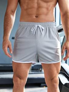 กางเกงขาสั้นออกกำลังกายของผู้ชายแบบสั่งทำกางเกงกีฬาวิ่งแบบลำลองป้องกันรอยยับ - Product Image 4