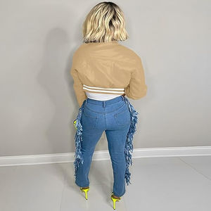 เสื้อแจ็คเก็ตสตรีเสื้อครอปทีมสำหรับผู้หญิงเสื้อผ้าสตรีปักโลโก้เสื้อครอป2025แฟชั่นออกแบบได้ตามต้องการ - Product Image 6