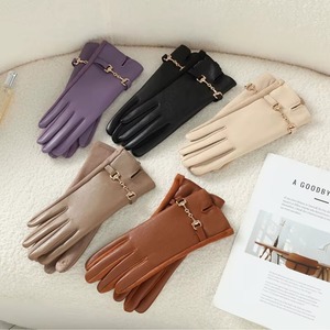 Guantes de Cuero Térmicos de Invierno para Mujer con Pantalla Táctil, Doble Capa, Gruesos, Transpirables, Resistentes al Viento, Casuales para Exteriores, Talla Grande - Product Image 6