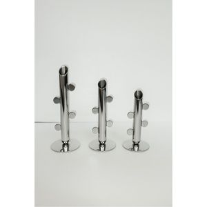 Elegant Matte White Iron Candlestick Holders - Sleek <b>Tall</b> Taper Candle Stand - Scandi Style Home Decor & Hotel Restaurant <b>Table</b> - Product Image 2