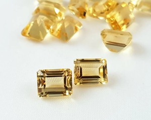 Piedra preciosa de corte facetado de citrino amarillo Natural, lote de joyería calibrada con forma de rectángulo de 6x8mm para fabricación de joyas, piedras preciosas sueltas - Product Image 2