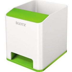 Leitz WOW Duo Green/<b>White</b> Polystyrene <b>Pen</b> Holder 9 X 10 X 10.1 cm (W X H X D) - Product Image 1