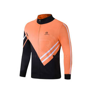 100% Polyester hommes sport survêtements confortable léger fermeture éclair vêtements de course pour l'hiver écologique solide motif - Product Image 2