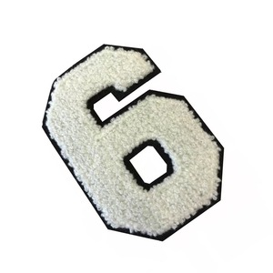 Truyền nhiệt thời trang 3D logo chữ Lớn số may thêu các bản vá lỗi Hoodies tùy chỉnh Chenille các bản vá lỗi - Product Image 6