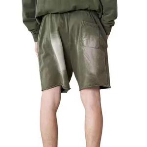 Custom Acid Wash <b>Shorts</b> <b>Mens</b> Heavyweight Wholesale Vintage Washed Graphic Print Casual Drawstring Streetwear Clothing <b>Shorts</b> - Product Image 4
