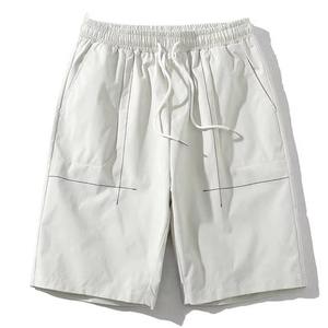 กางเกงขาสั้นสำหรับผู้ชายผ้าคอตตอน100% ดีไซน์โลโก้ตามสั่งผลิตในโรงงาน - Product Image 2