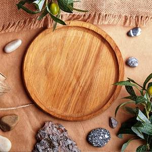 Madera de Acacia Borde vivo natural Centro de mesa de madera Bandeja para servir Corteza de efecto de madera Producto de Venta caliente Mango decorativo - Product Image 3