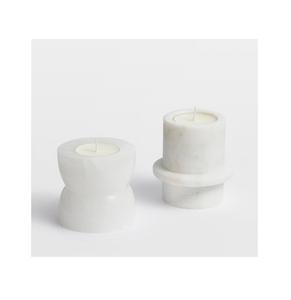 Portavelas de candelita de diseño elegante, candelabro de mármol blanco de calidad de lujo para candelabro de gran venta - Product Image 1