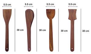 Cucharas de Cocina de Madera Ecológicas con Mango Largo de 11 Pulgadas para Freír, Servir Postres y Arroz, Aptas para Utensilios de Cocina Antiadherentes, Exportación al por Mayor - Product Image 2