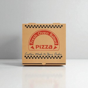 Hot Trending Pizza Carton Box Strong Kraft Pizza Box Embalaje para entrega y comida callejera - Product Image 1