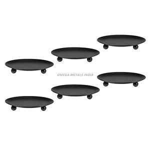 Plateau de service long noir élégant avec des bords ondulés uniques et un design moderne idéal pour les présentations élégantes et les divertissements - Product Image 3