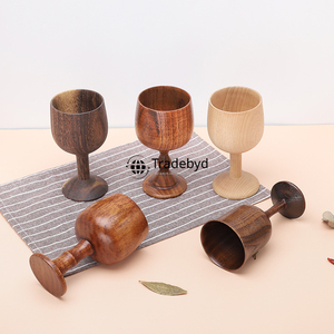 Verre en bois élégant pour boissons Gobelets naturels rustiques pour la maison Cuisine Dîner Cadeau Eco Choice par Tradebyd - Product Image 5